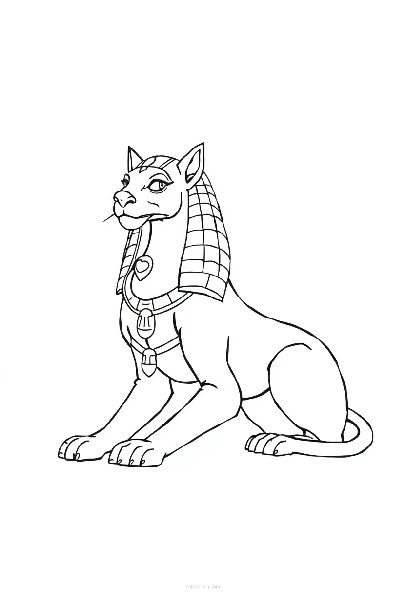 Sphinx coloring page for kids