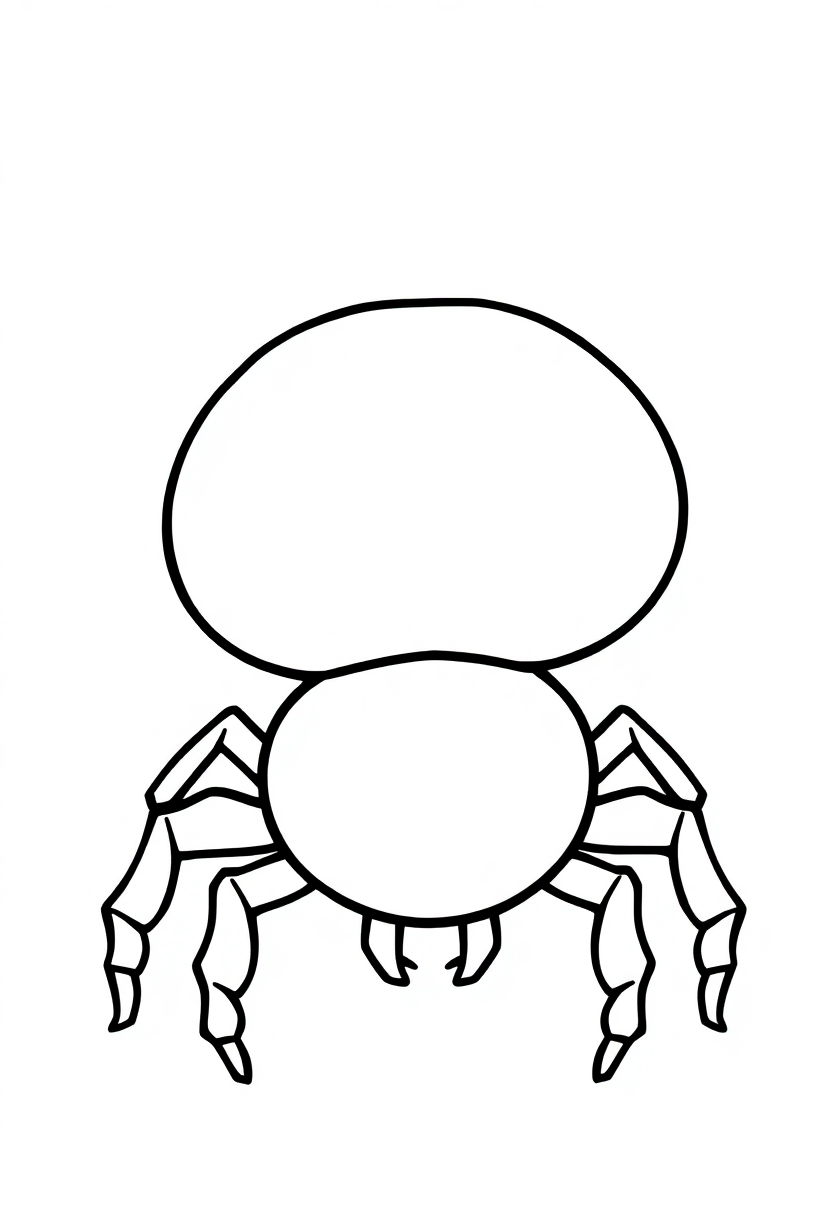Spider coloring page, free printable