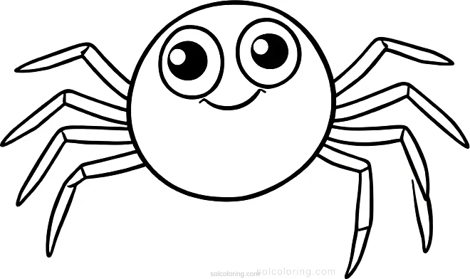 Spider coloring page for kids