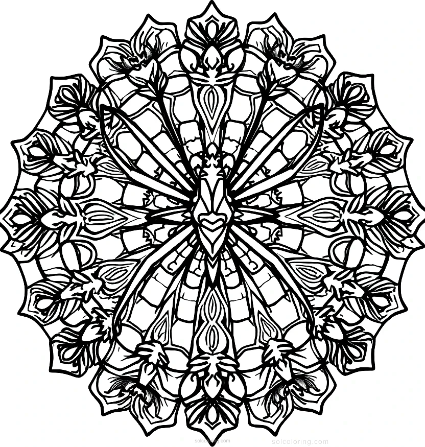 Spider coloring page for kids