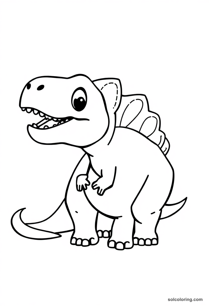 Cute Cartoon Spinosaurus