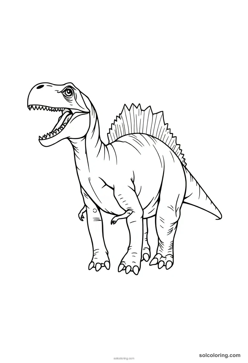 Spinosaurus coloring page for kids