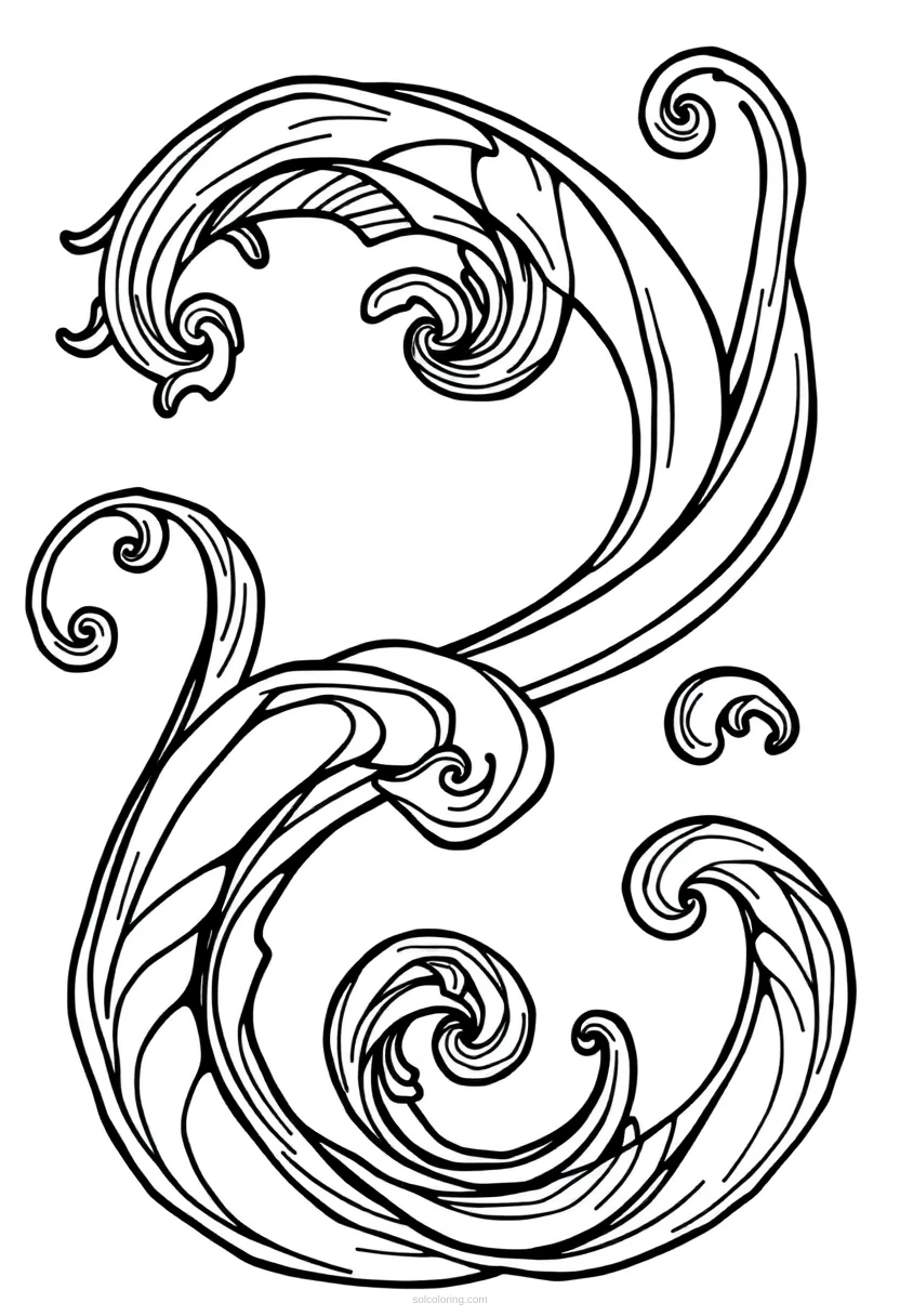 Spiral Wave Designs coloring page for kids