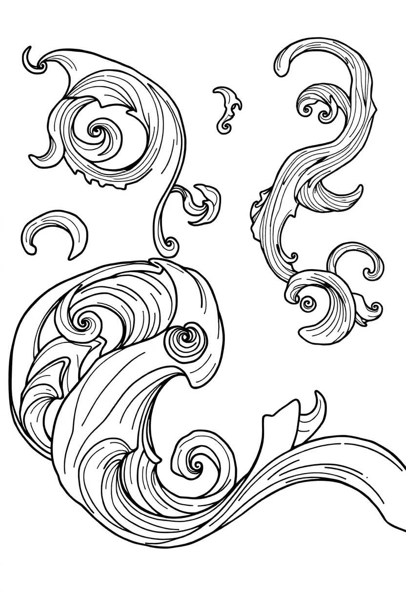 Spiral Wave Designs coloring pages