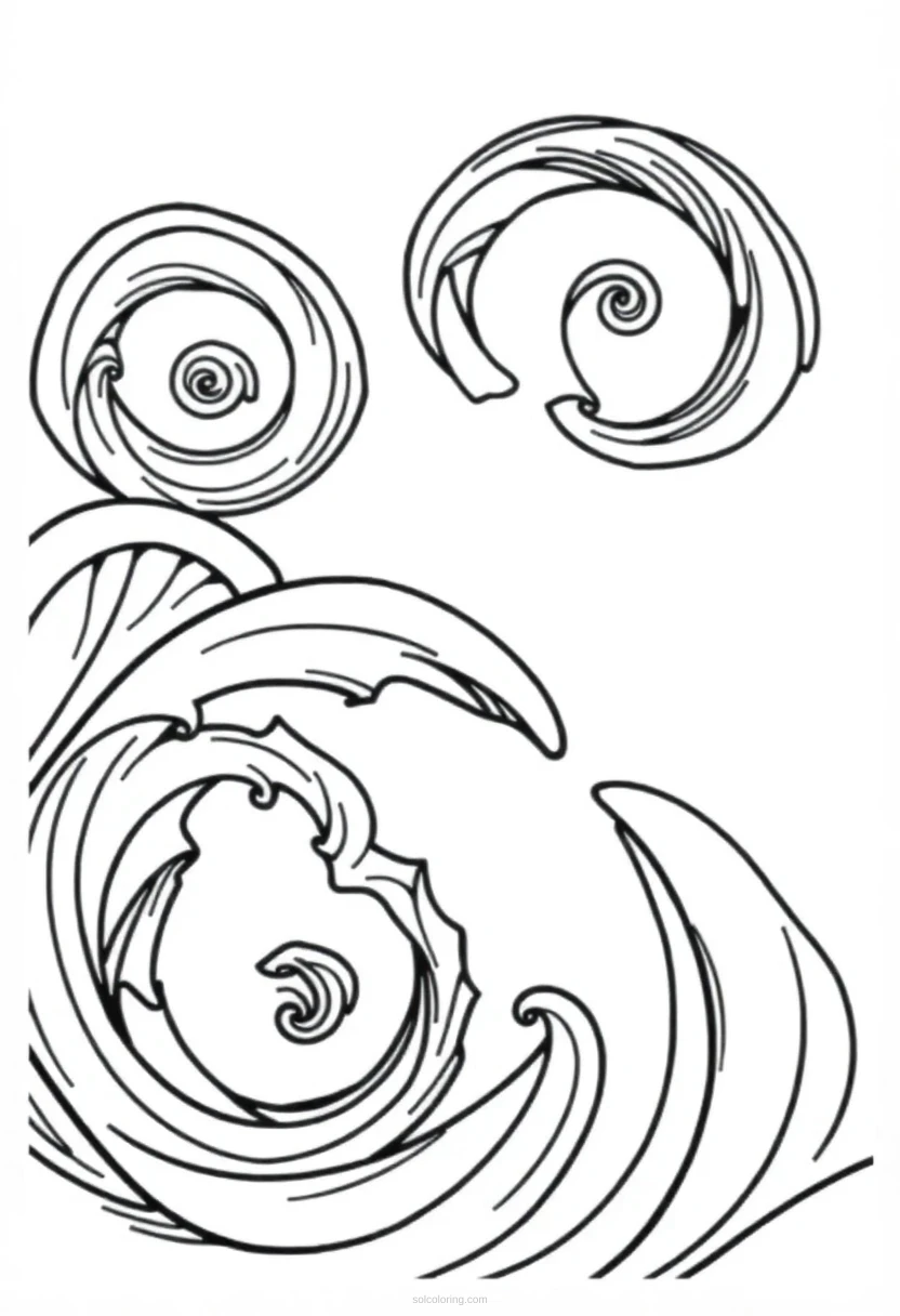 Spiral Wave Designs coloring page for kids