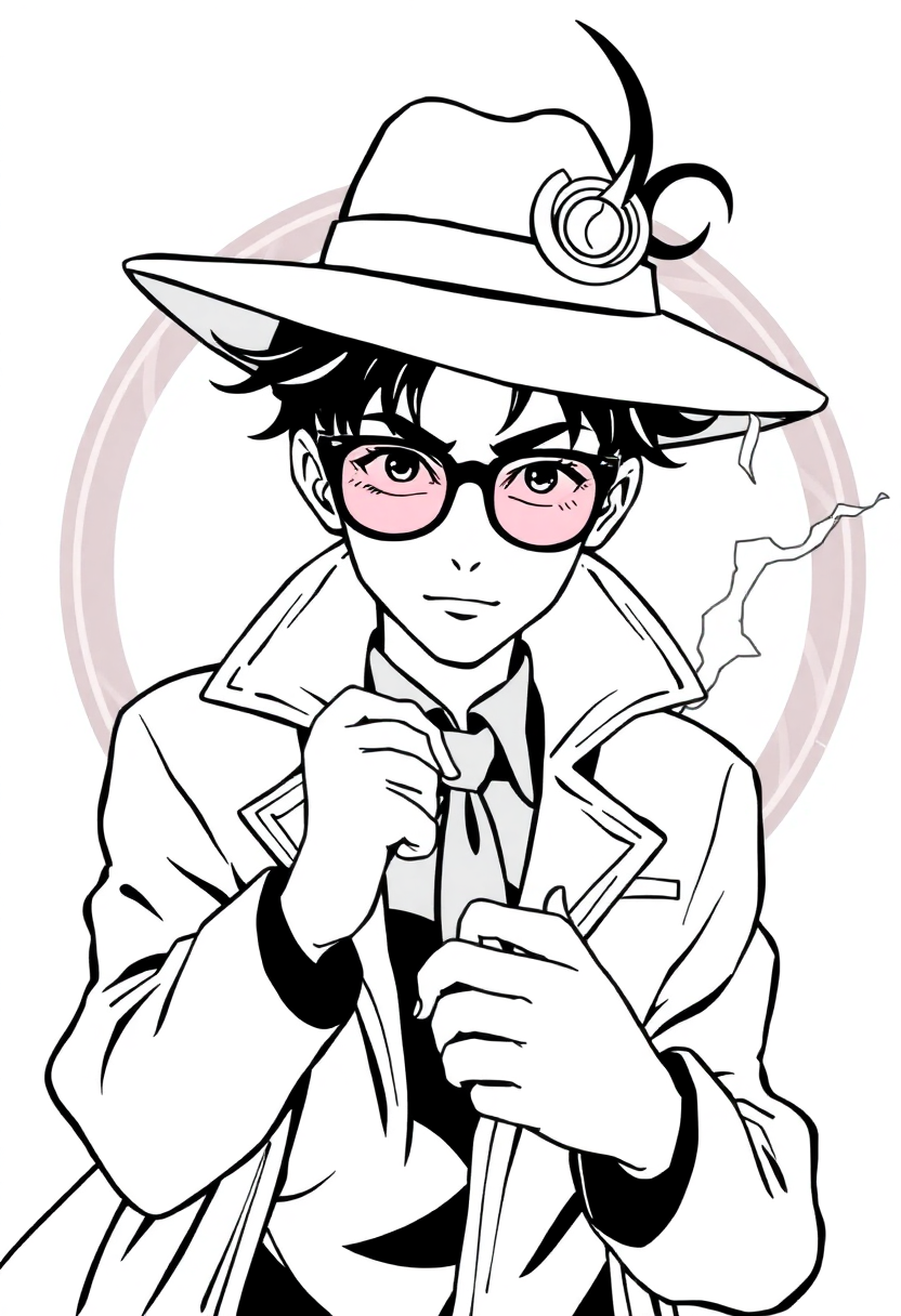 Spirit Detective coloring page, free printable