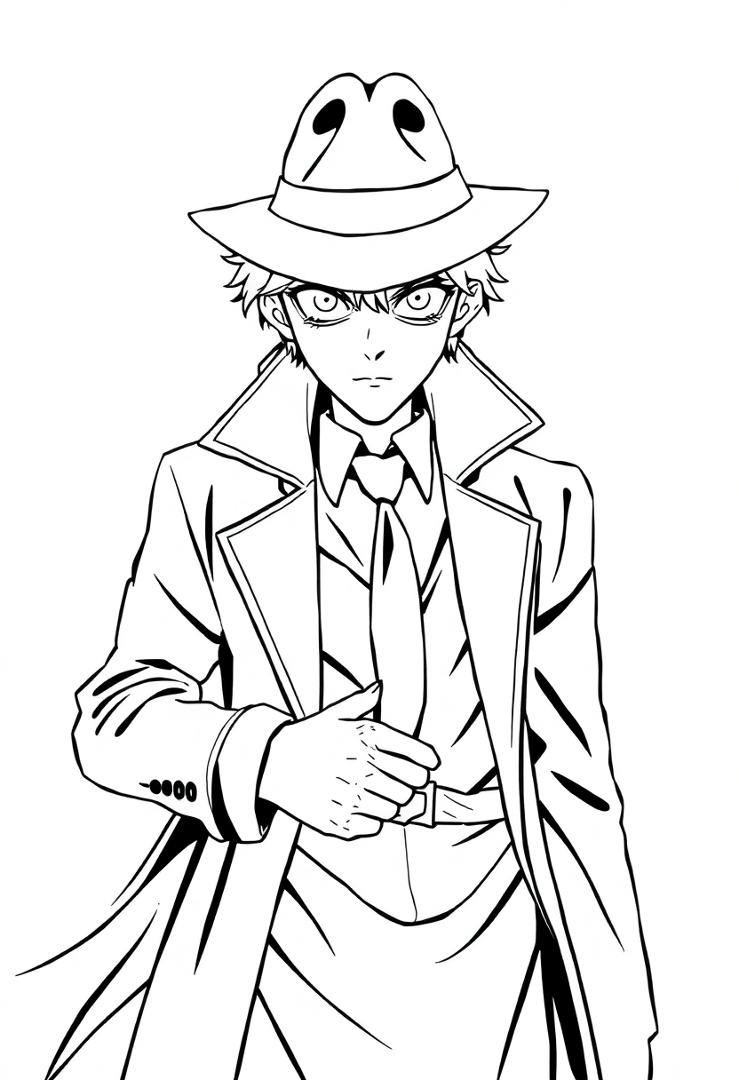 Spirit Detective coloring page, free printable