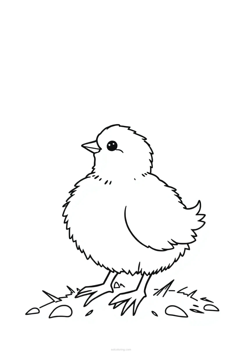 Spring Chicks Hatching coloring page for kids