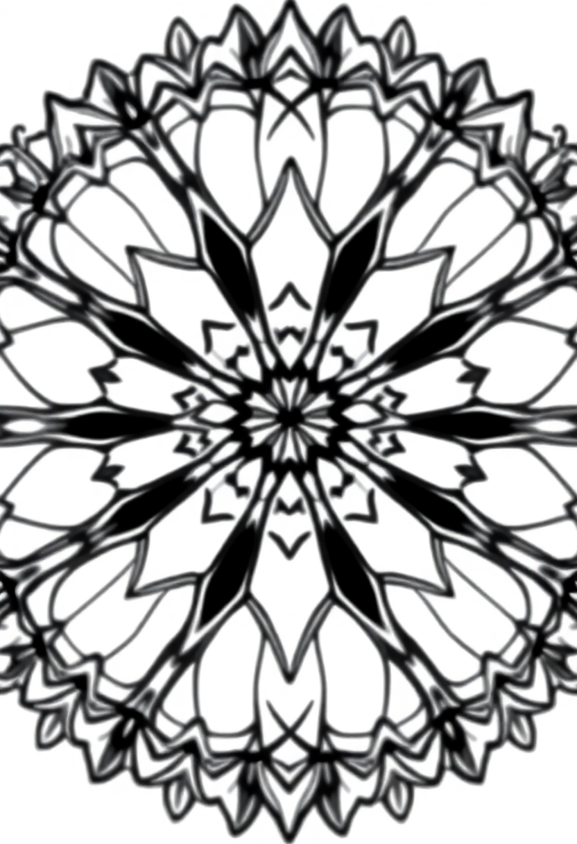Star Polygon Mandala coloring page for kids