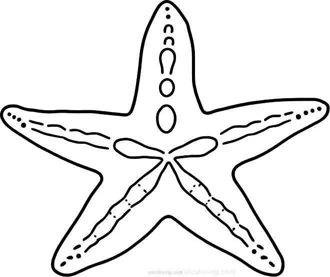 Starfish coloring page for kids