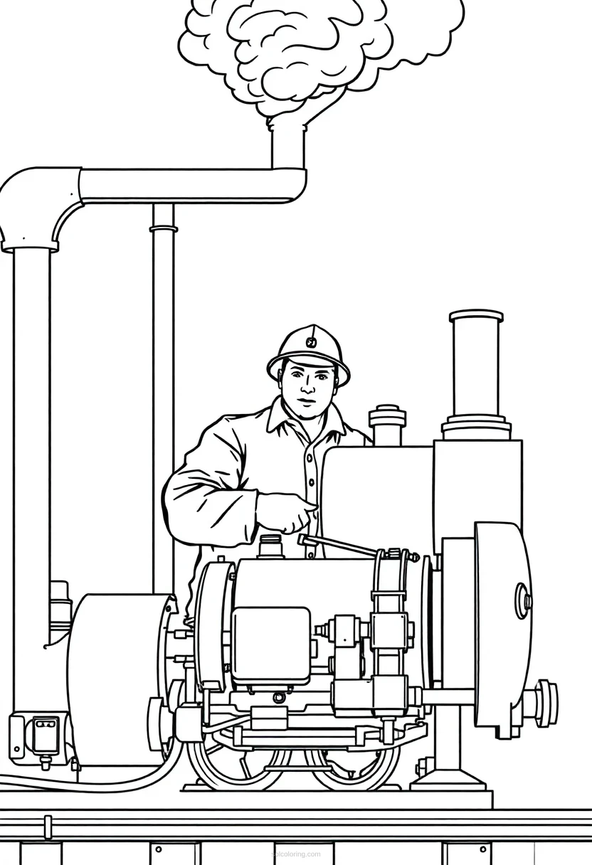 Steam Engineer coloring pages