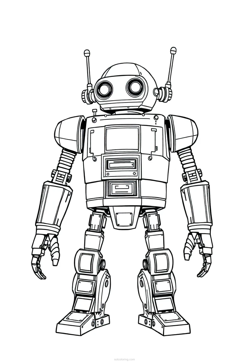 Steam Powered Robot coloring pages