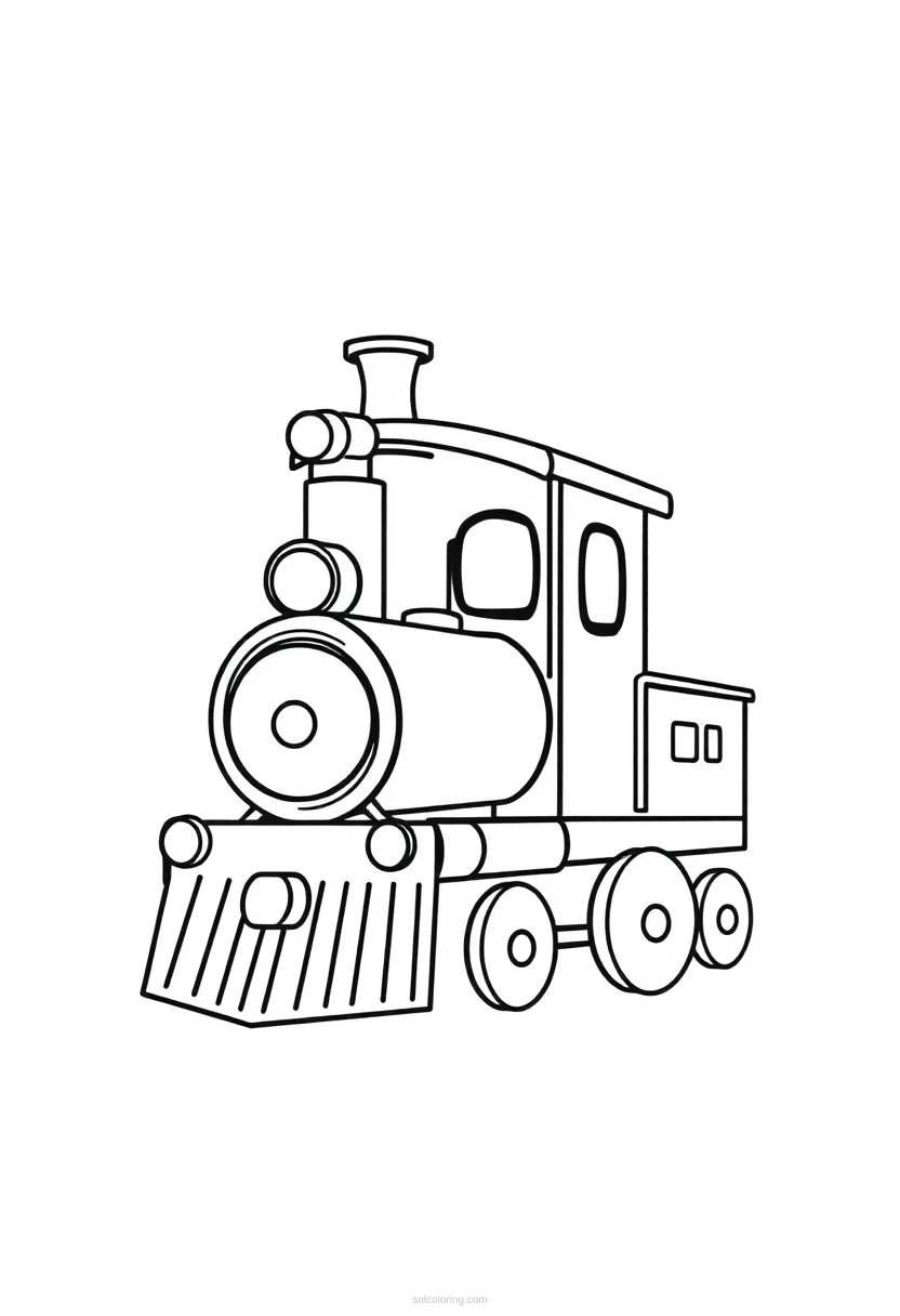 Steam Train coloring page for kids