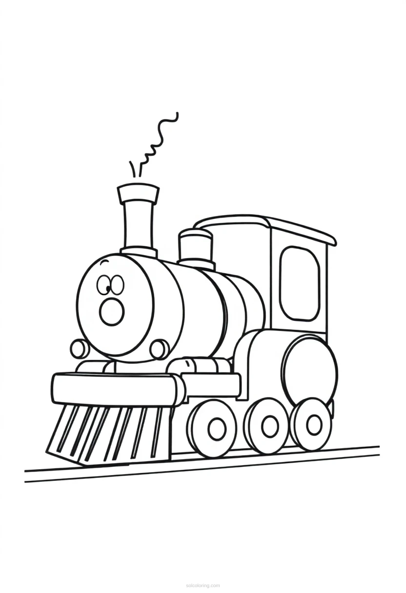 Steam Train Mandala coloring page for kids