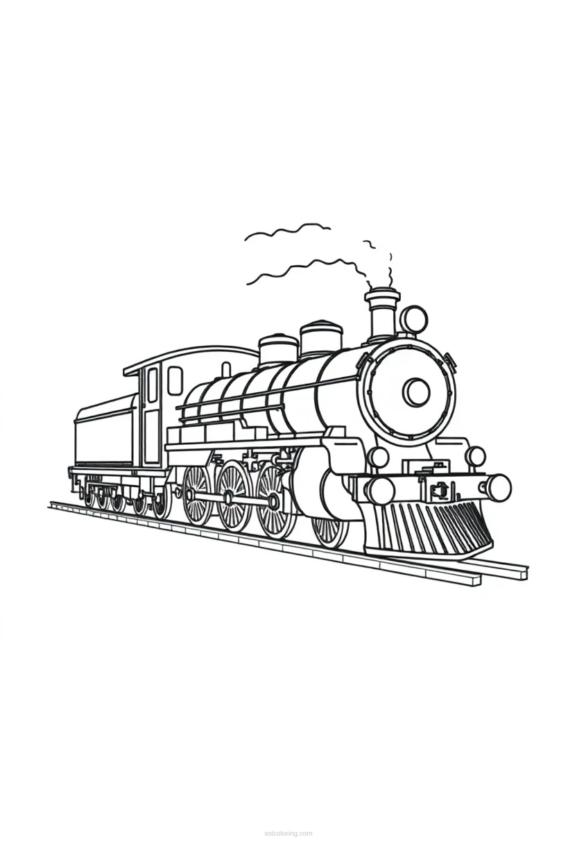 Steam Train Simple coloring pages
