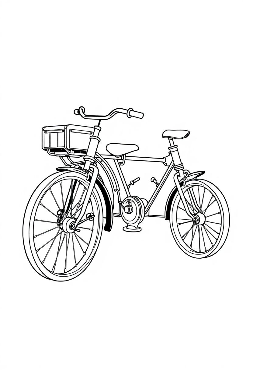 Steam Tricycle coloring pages