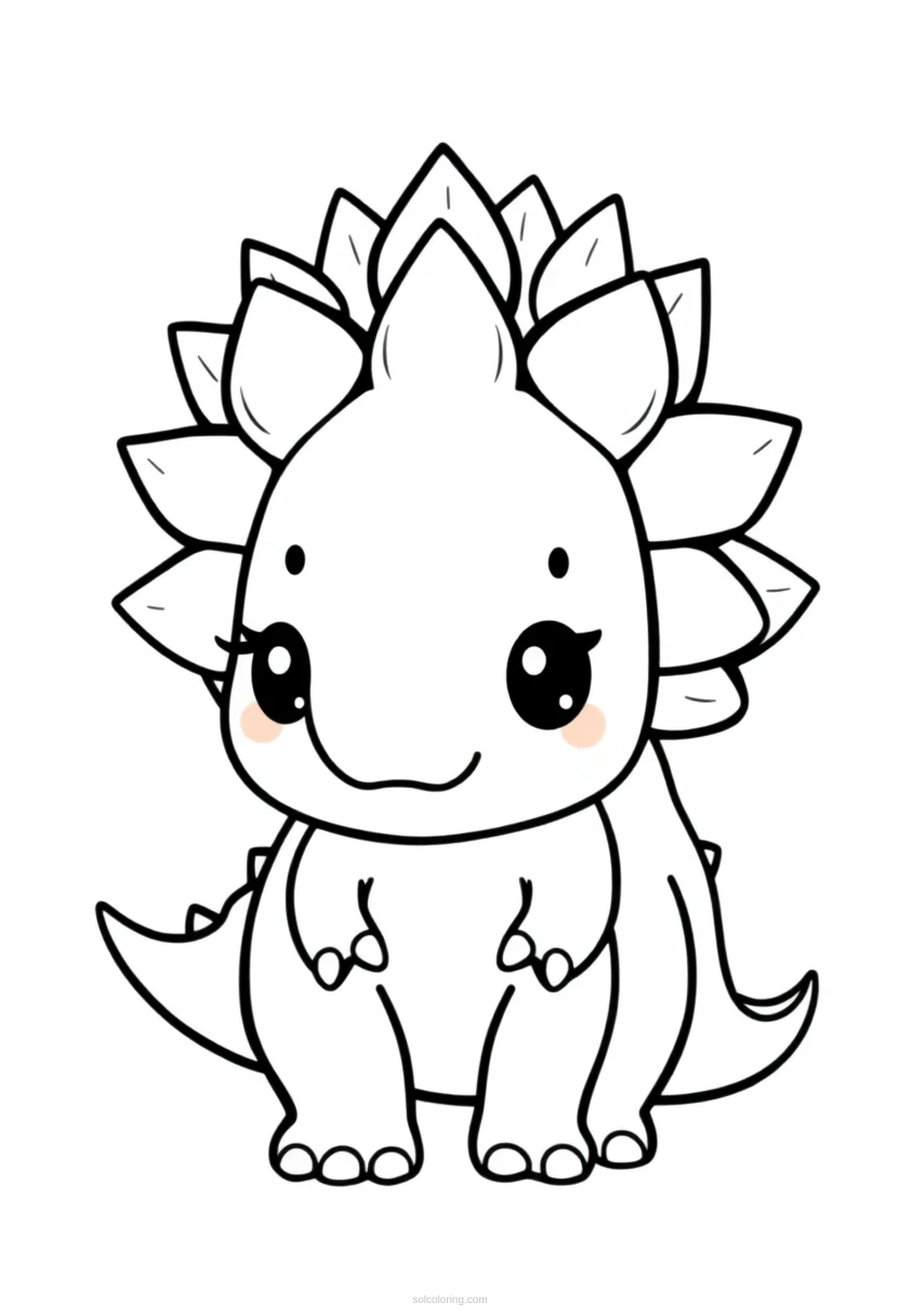 Stegosaurus coloring page for kids