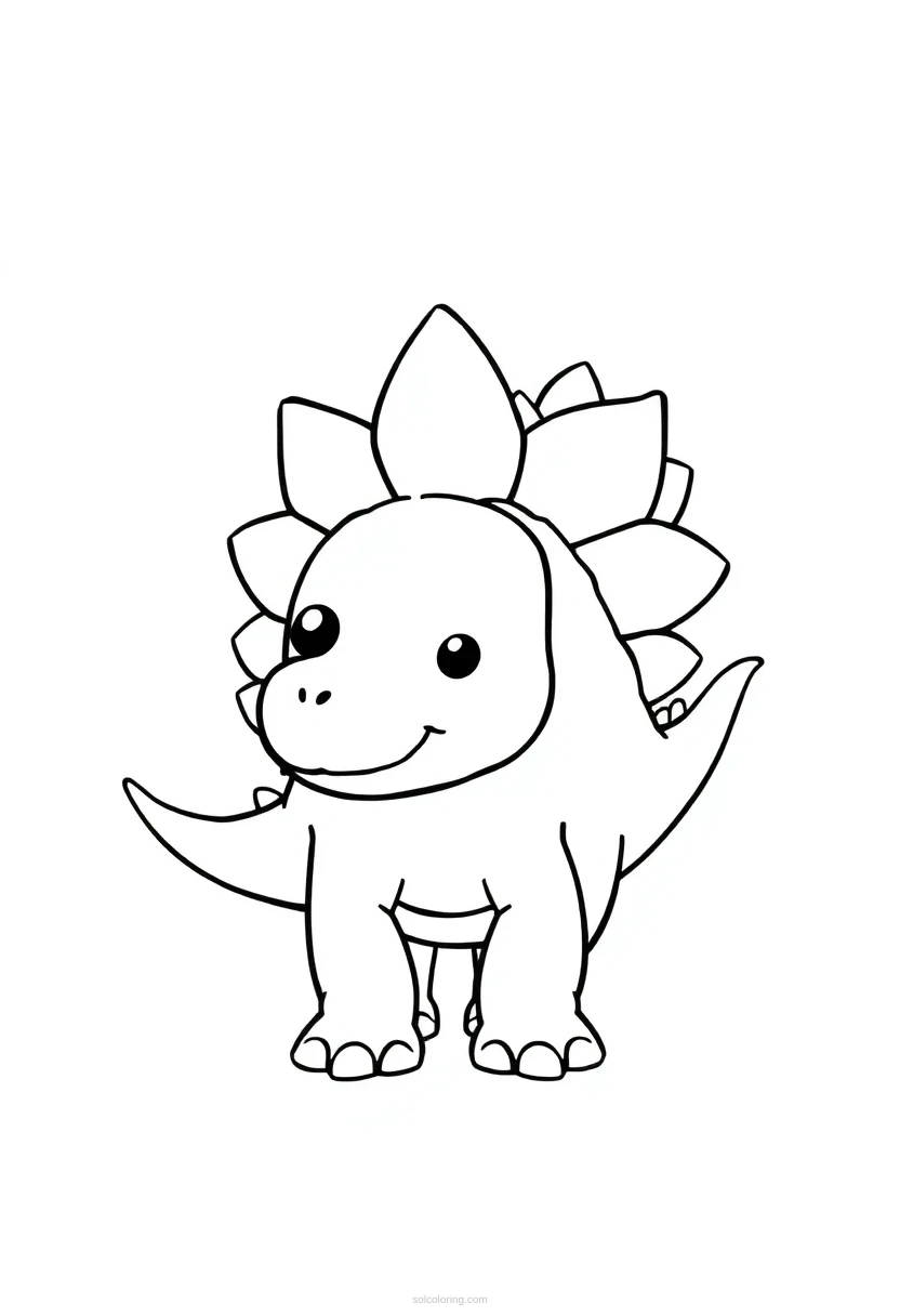 Stegosaurus coloring page for kids