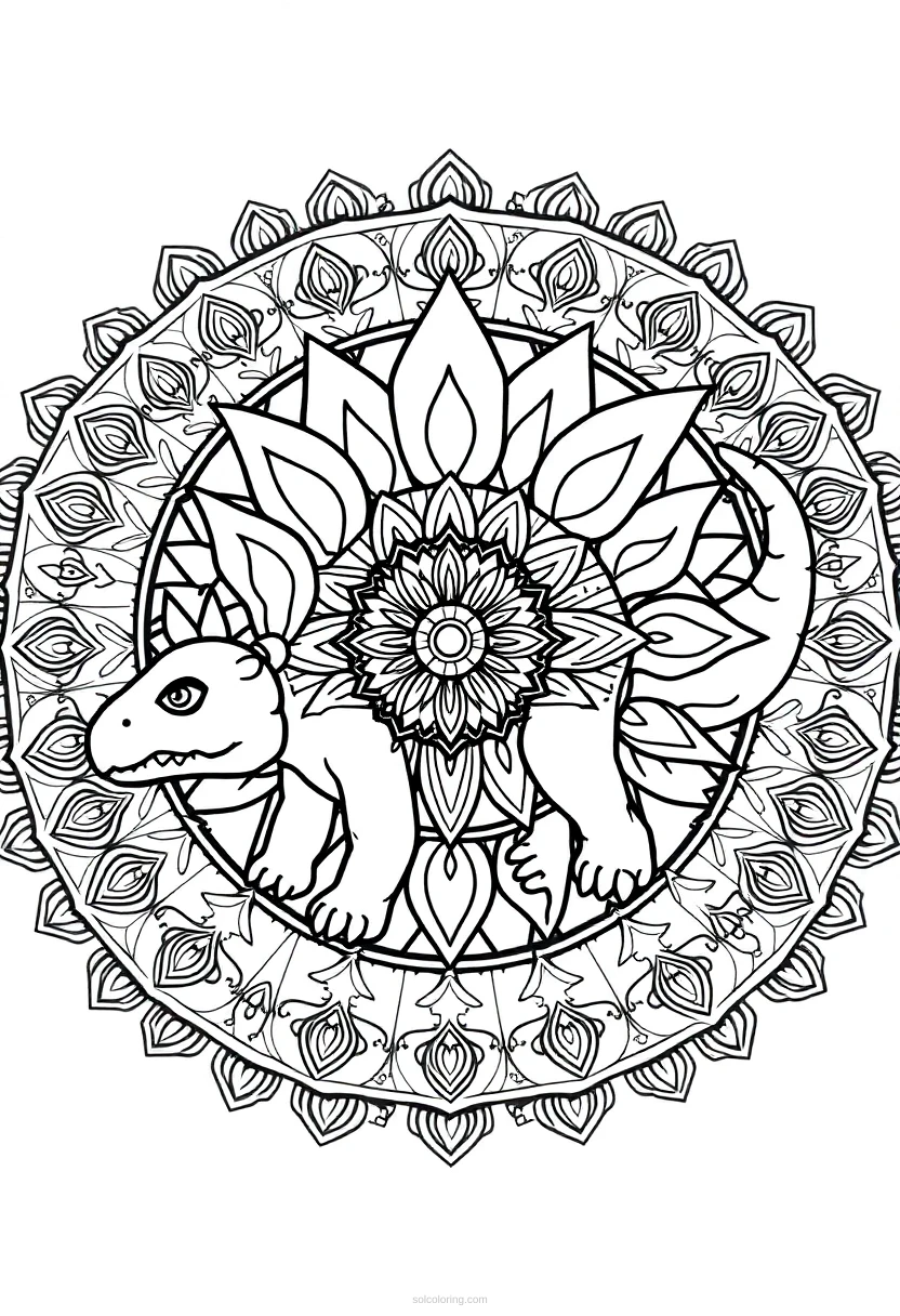 Stegosaurus coloring page for kids