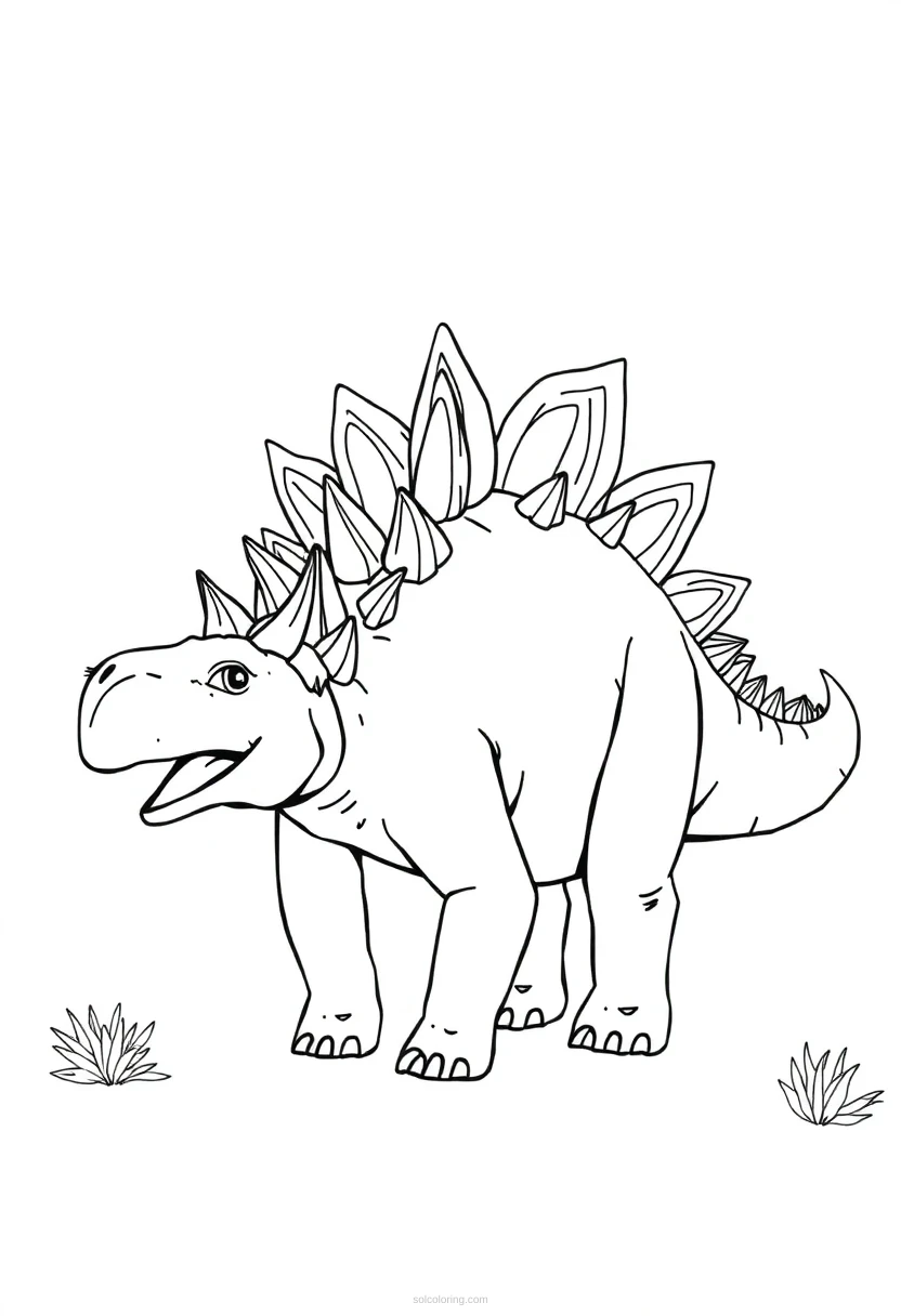 Stegosaurus Chibi coloring pages
