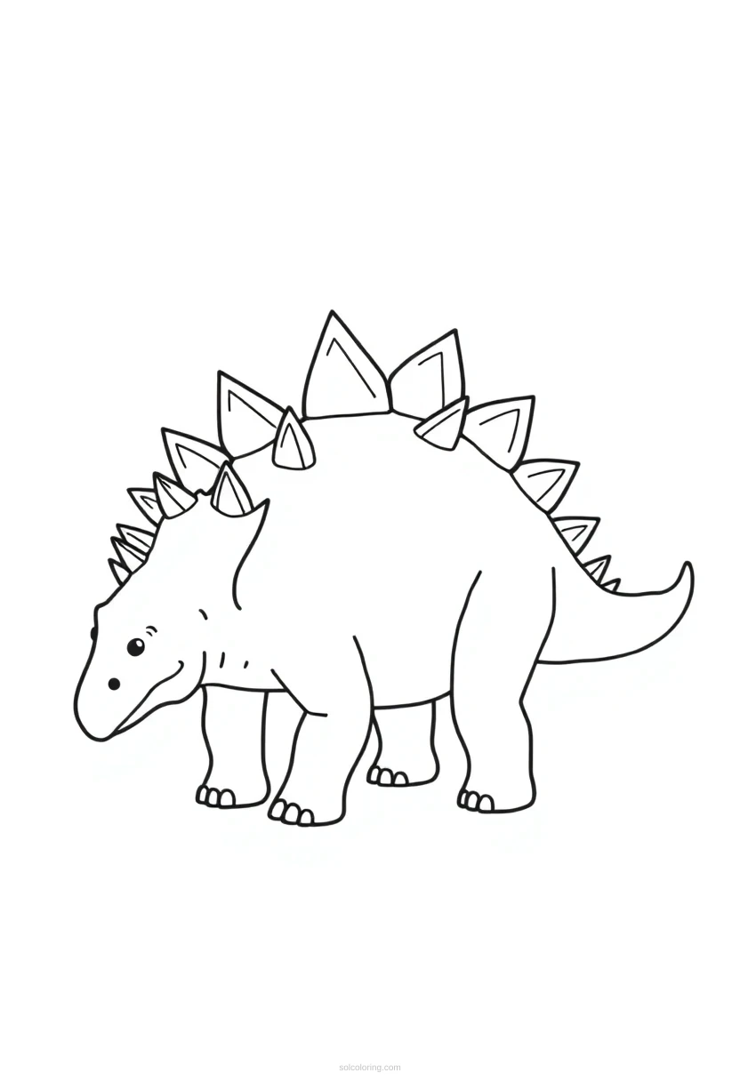 Stegosaurus coloring page for kids
