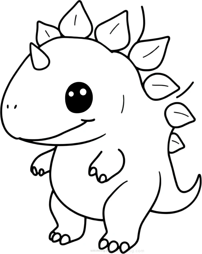 Stegosaurus coloring page for kids