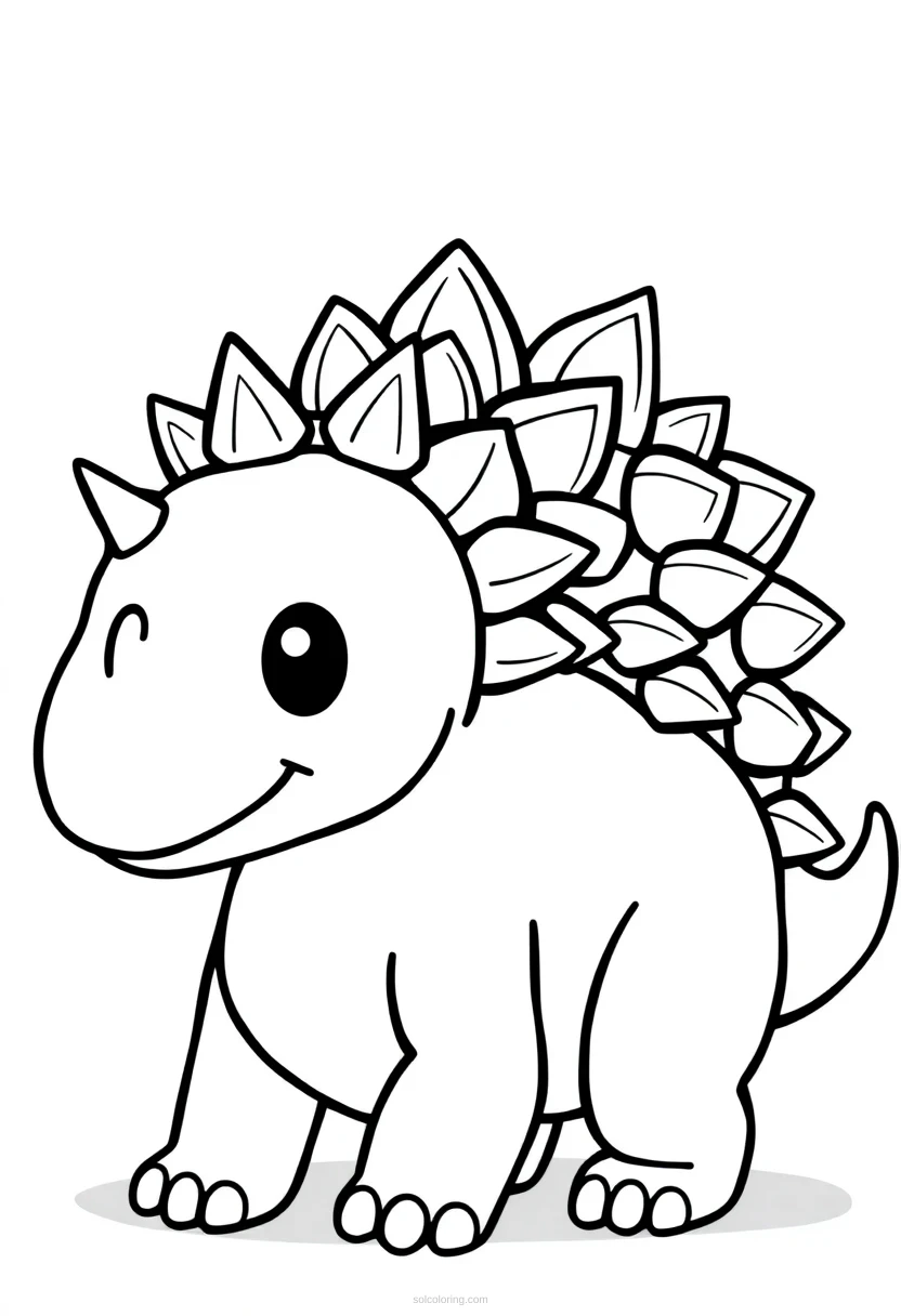 Stegosaurus coloring page for kids