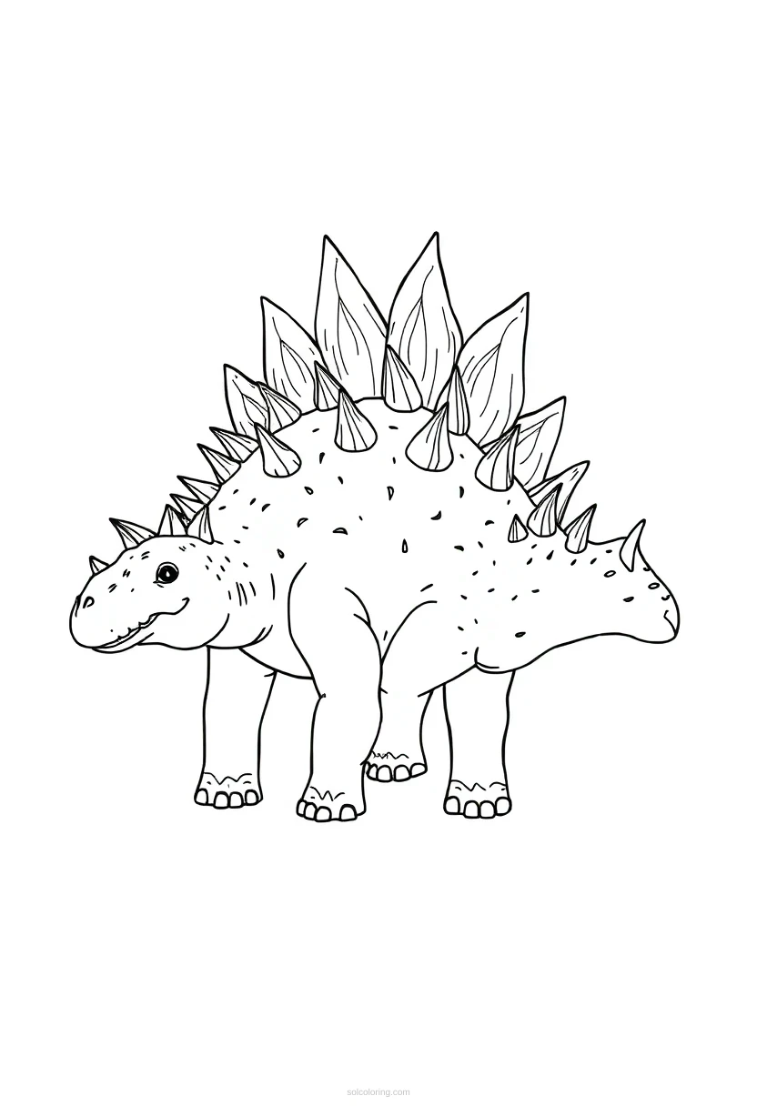 Stegosaurus coloring page for kids