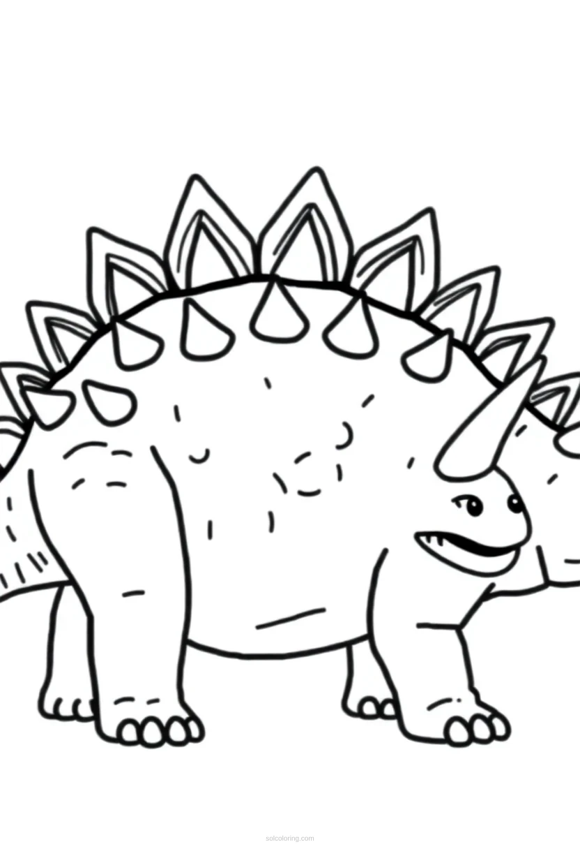 Stegosaurus coloring page for kids