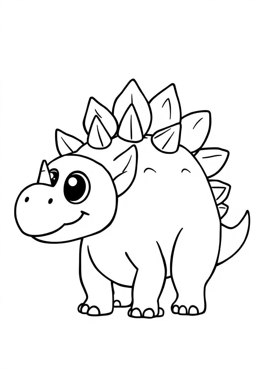 Stegosaurus coloring page, free printable