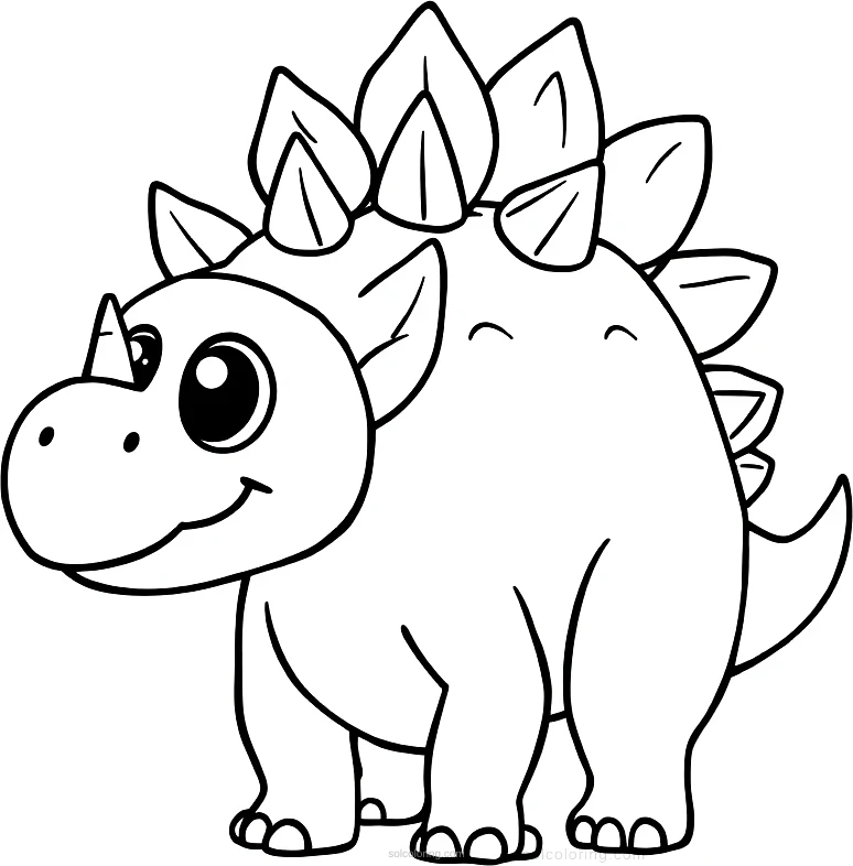 Stegosaurus coloring page for kids