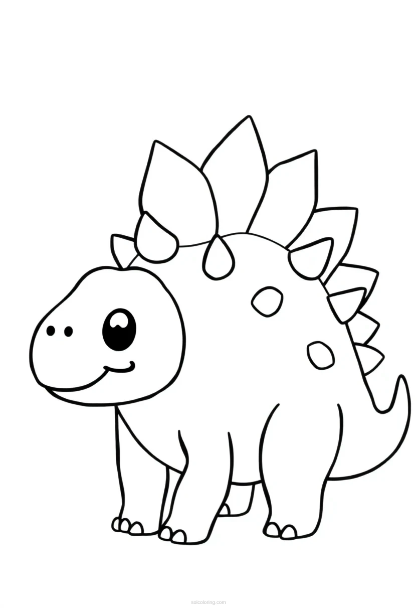 Stegosaurus coloring page for kids