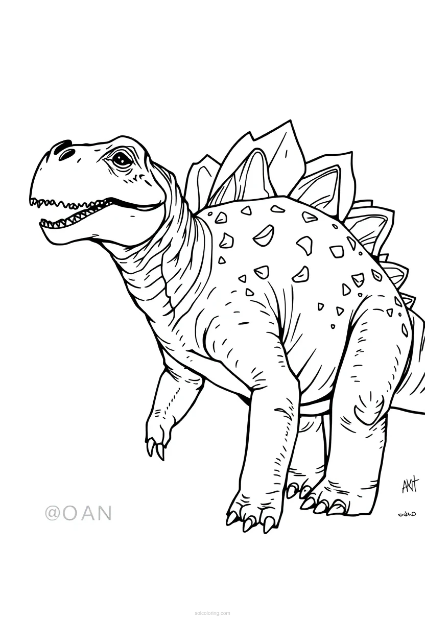 Stegosaurus coloring page for kids