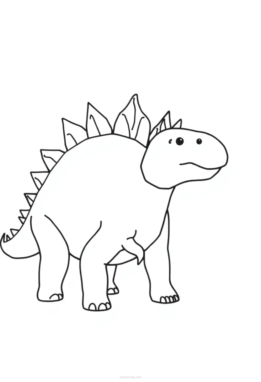 Stegosaurus coloring page for kids