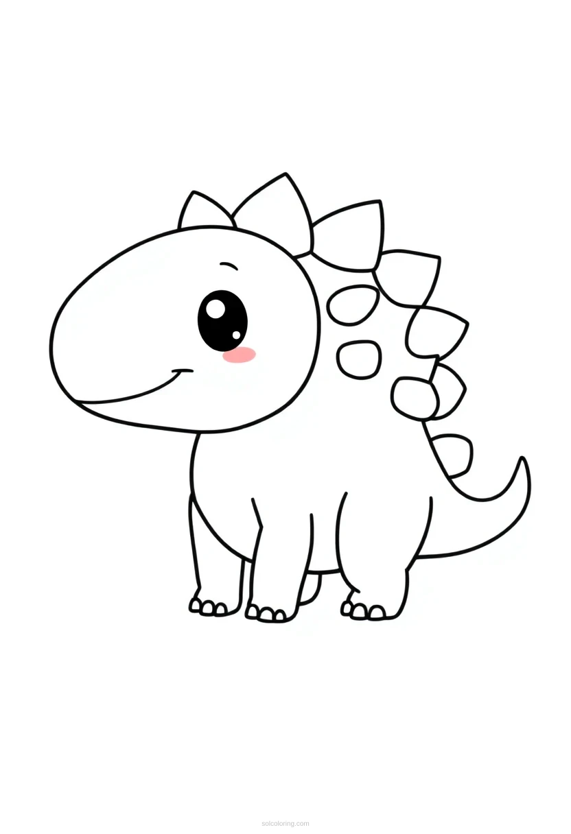Stegosaurus coloring page for kids