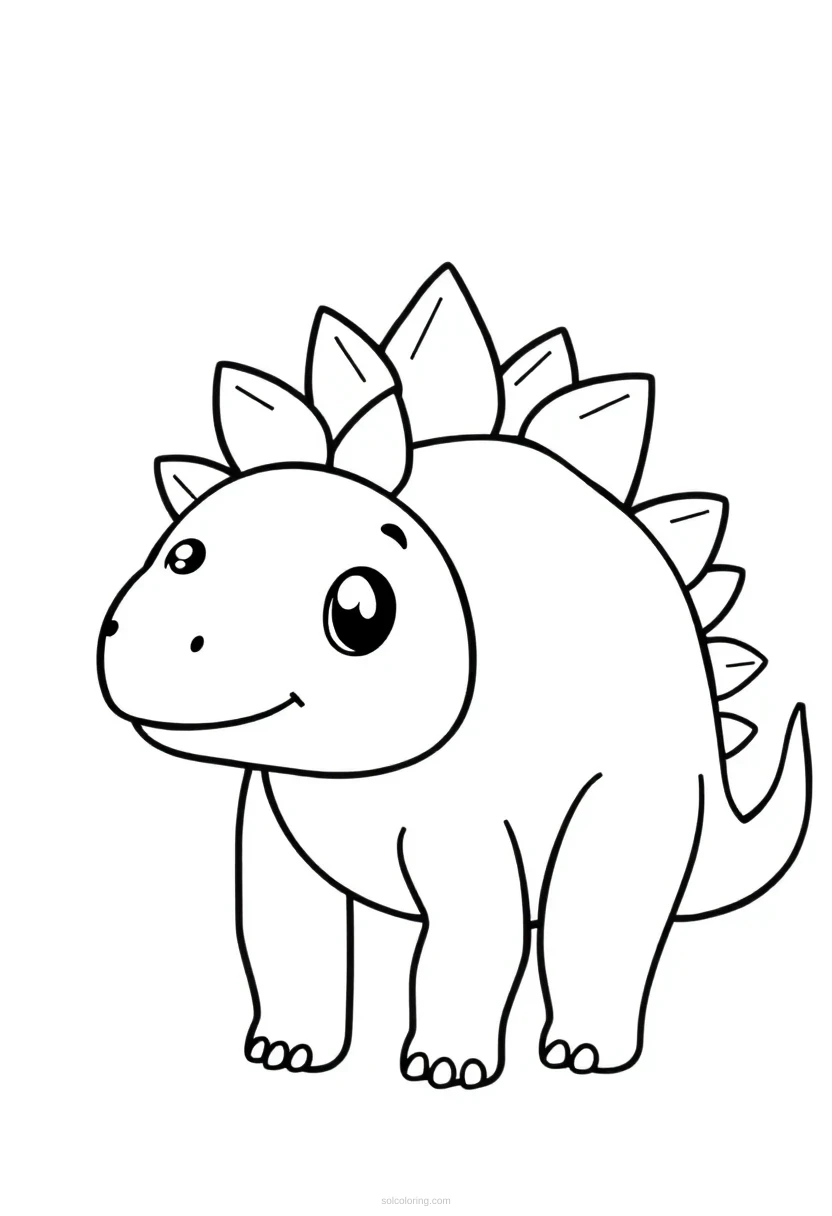 Stegosaurus coloring page for kids