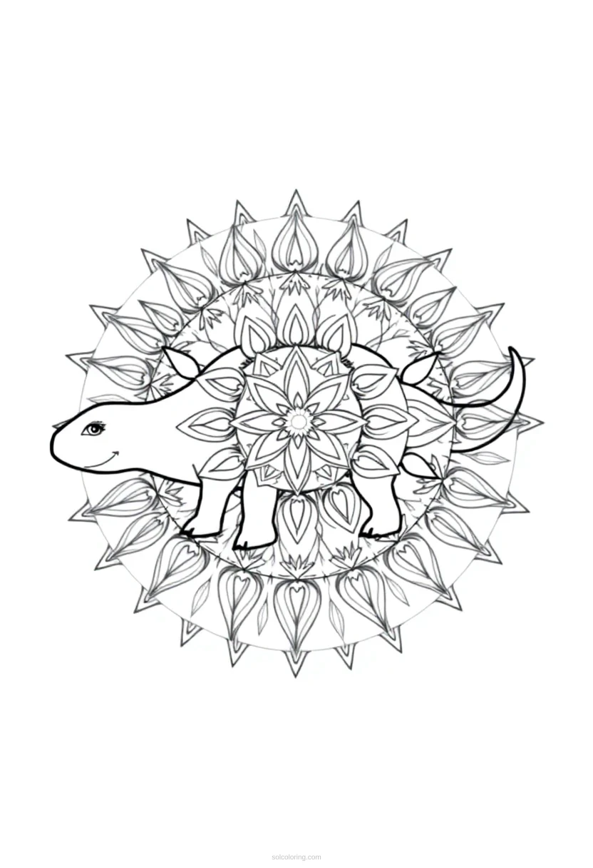 Stegosaurus coloring page for kids
