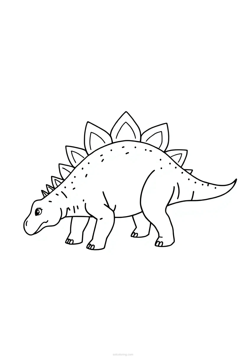 Stegosaurus coloring page for kids