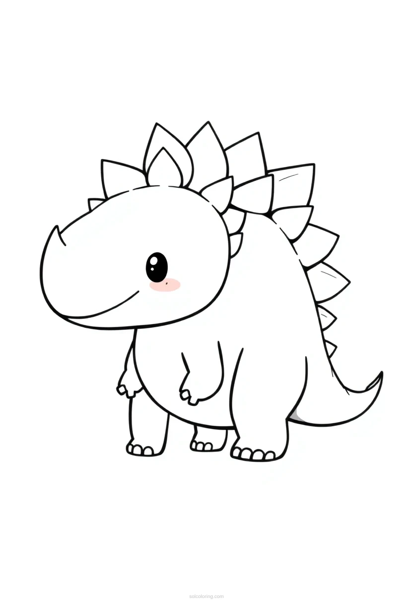 Stegosaurus coloring page for kids