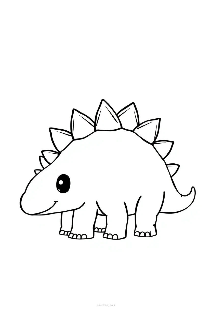 Stegosaurus coloring page for kids