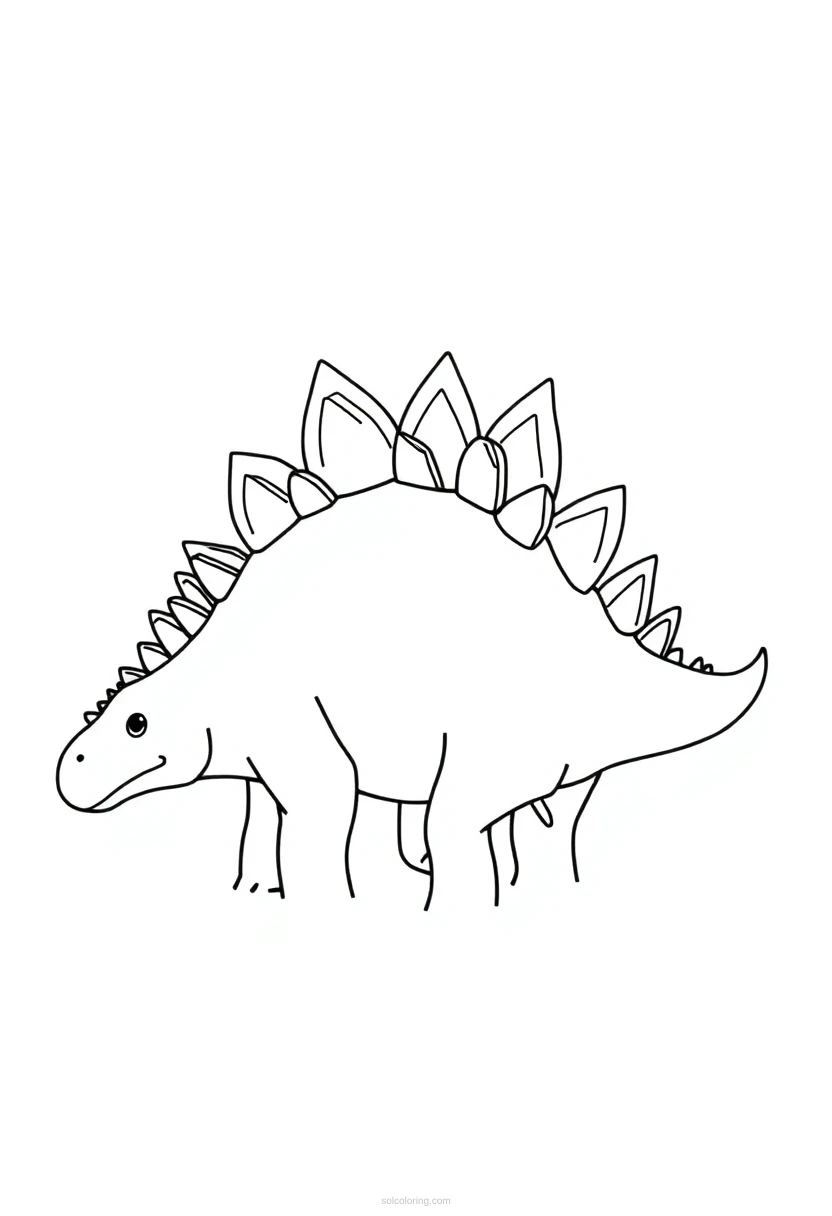 Stegosaurus coloring page for kids