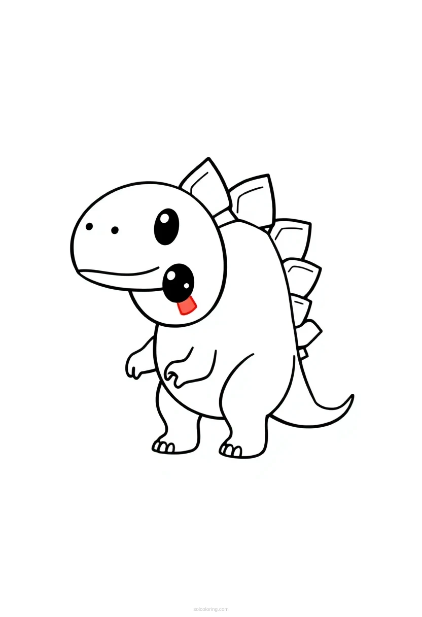 Stegosaurus coloring page for kids