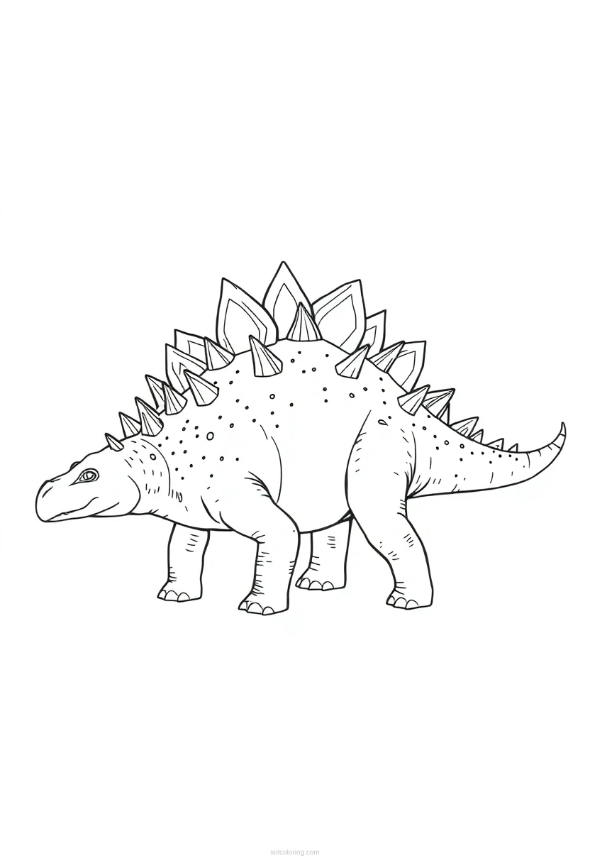 Stegosaurus coloring page for kids