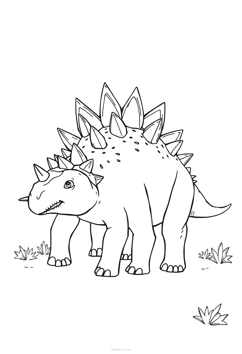 Stegosaurus Simple coloring pages