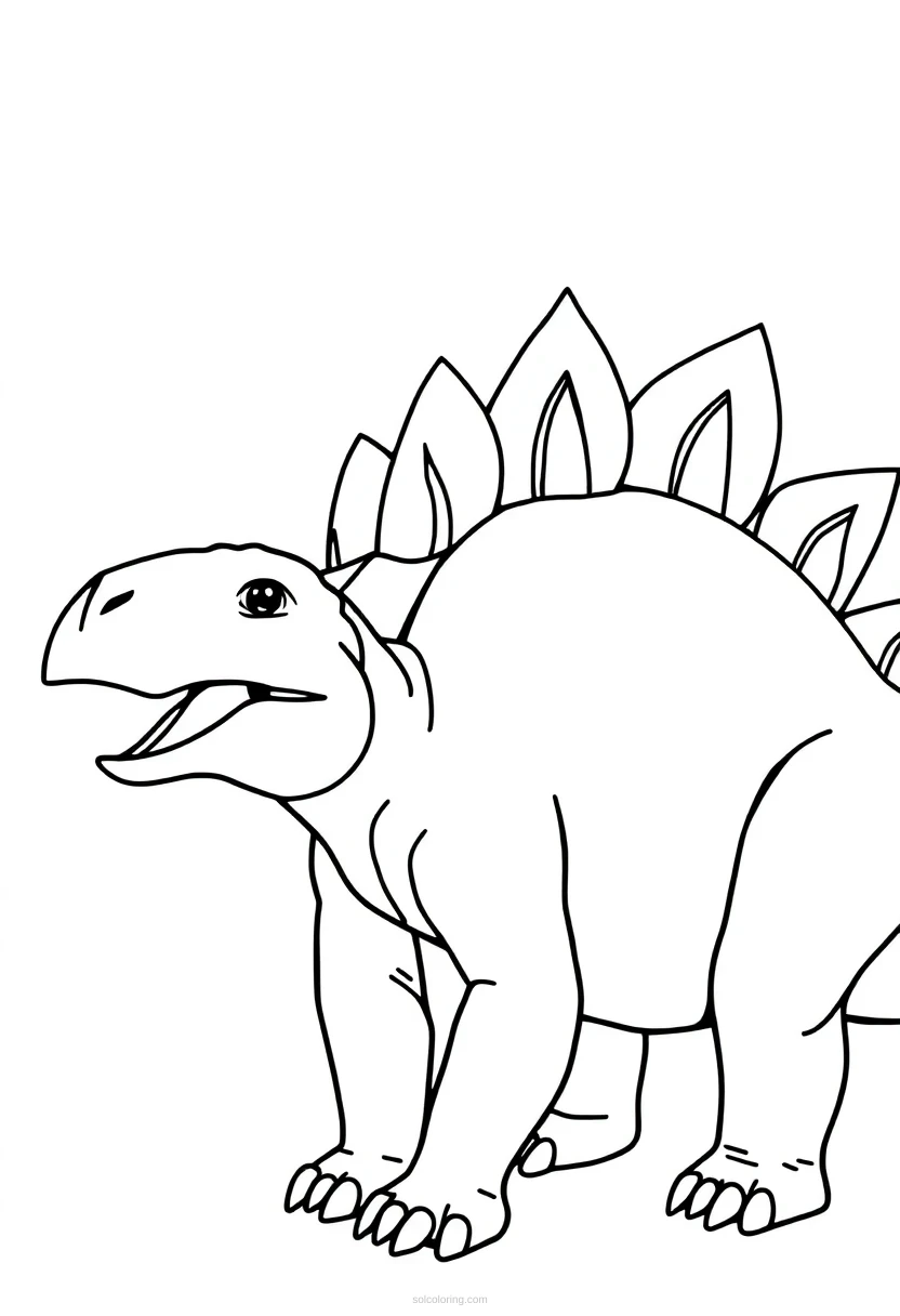 Stegosaurus coloring page for kids