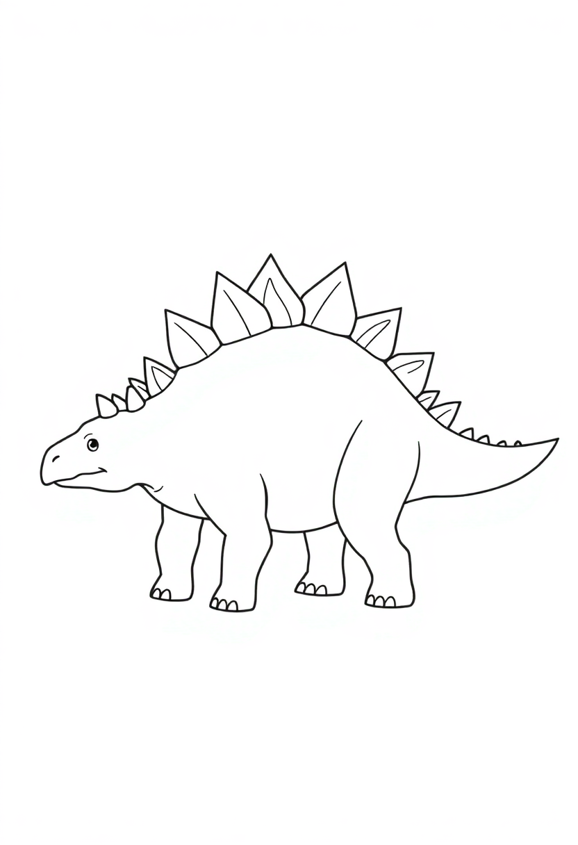 Stegosaurus coloring page, free printable