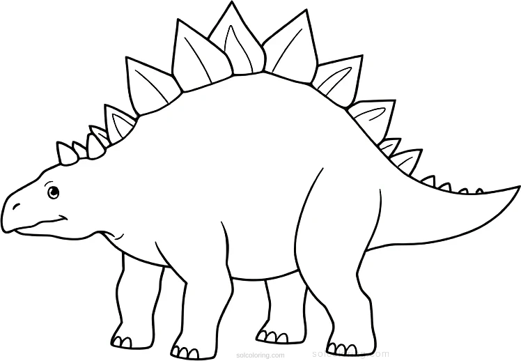 Stegosaurus coloring page for kids