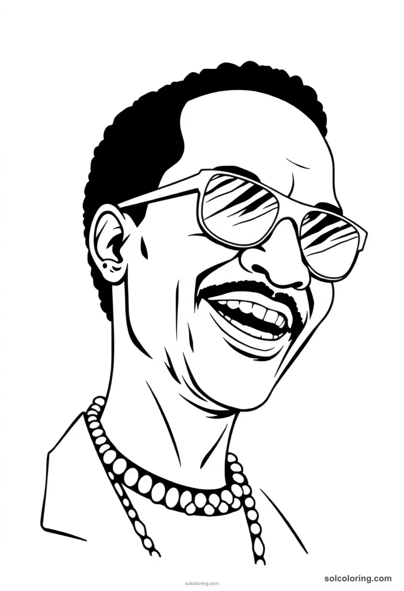 Stevie Wonder coloring pages