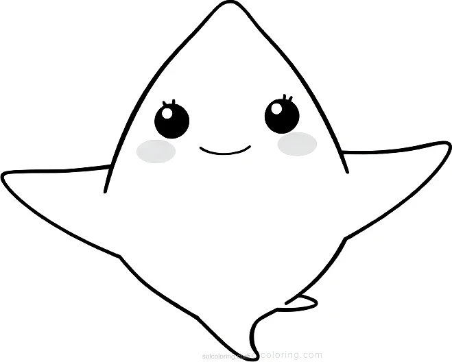 Stingray coloring page for kids