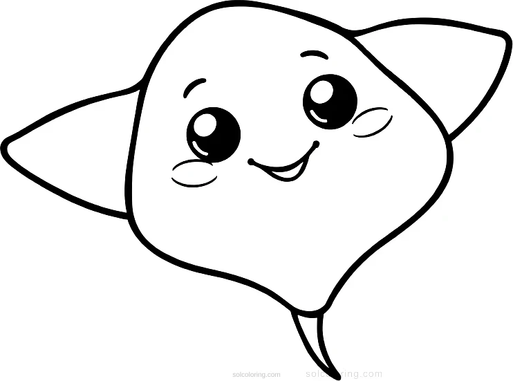 Stingray coloring page for kids